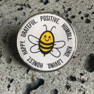 NEW Grateful Positive Humble Bee tac pin